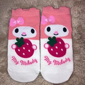 My melody Pink and White character Socks